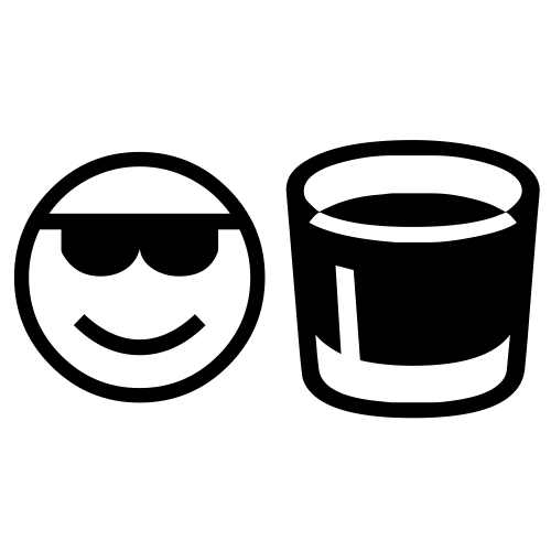😎🥃 Emoji Domain black and white Symbola rendering
